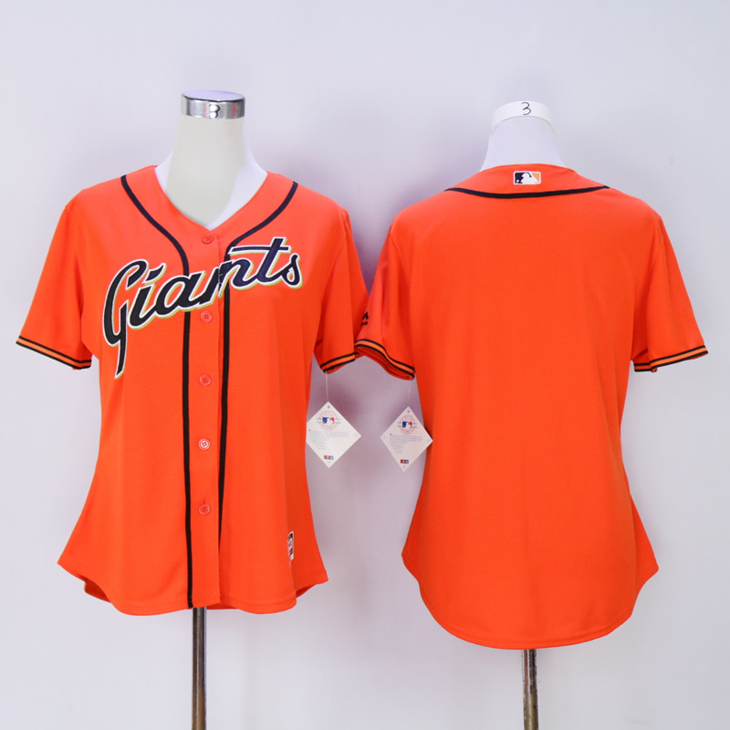 Women San Francisco Giants Blank Orange MLB Jerseys